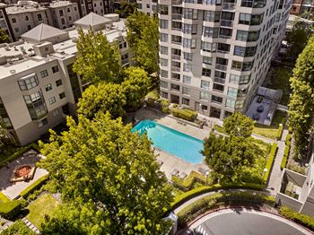 Heated resort-style swimming pool with jacuzzi